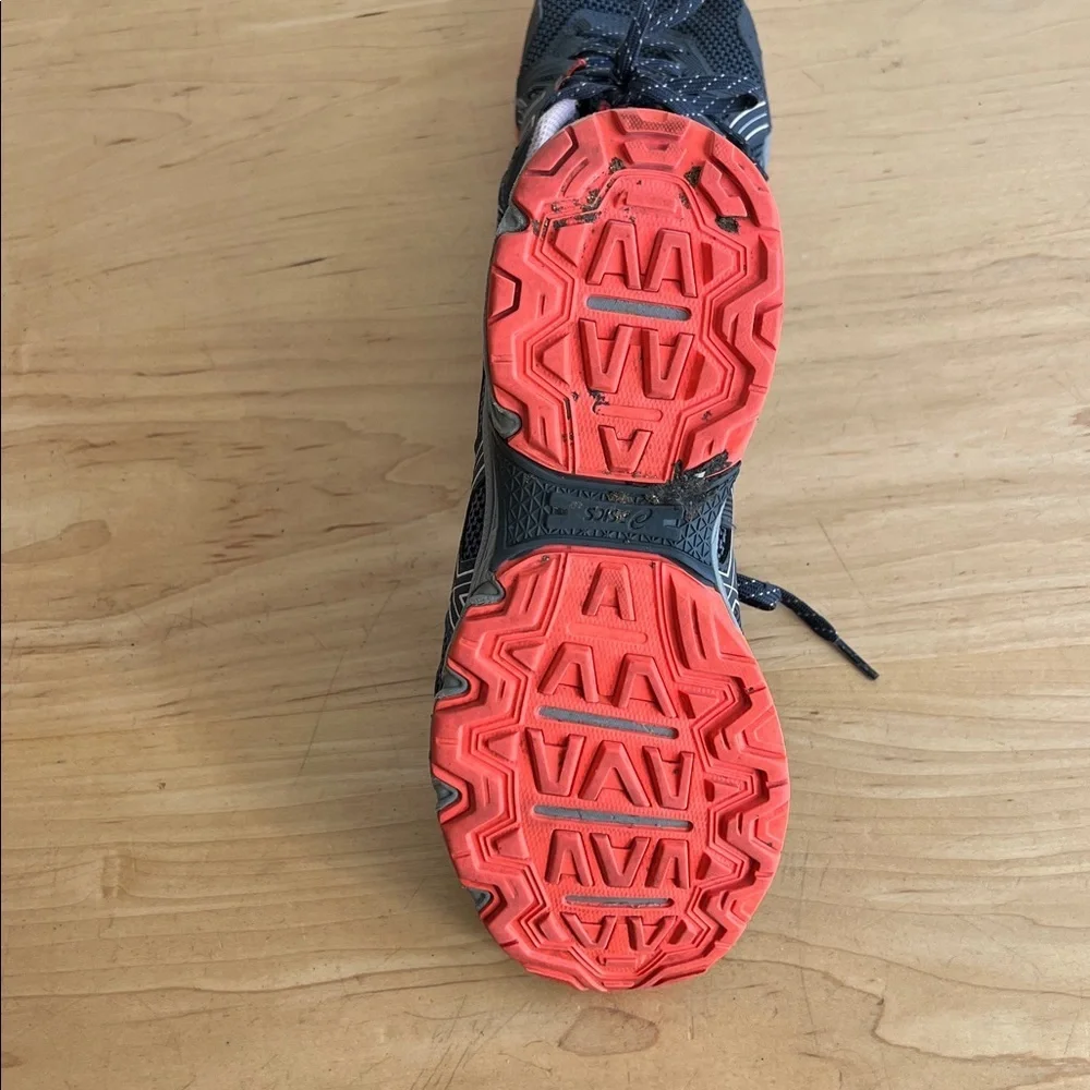 ASICS Charcoal and Coral Athletic Sneakers 8.5W